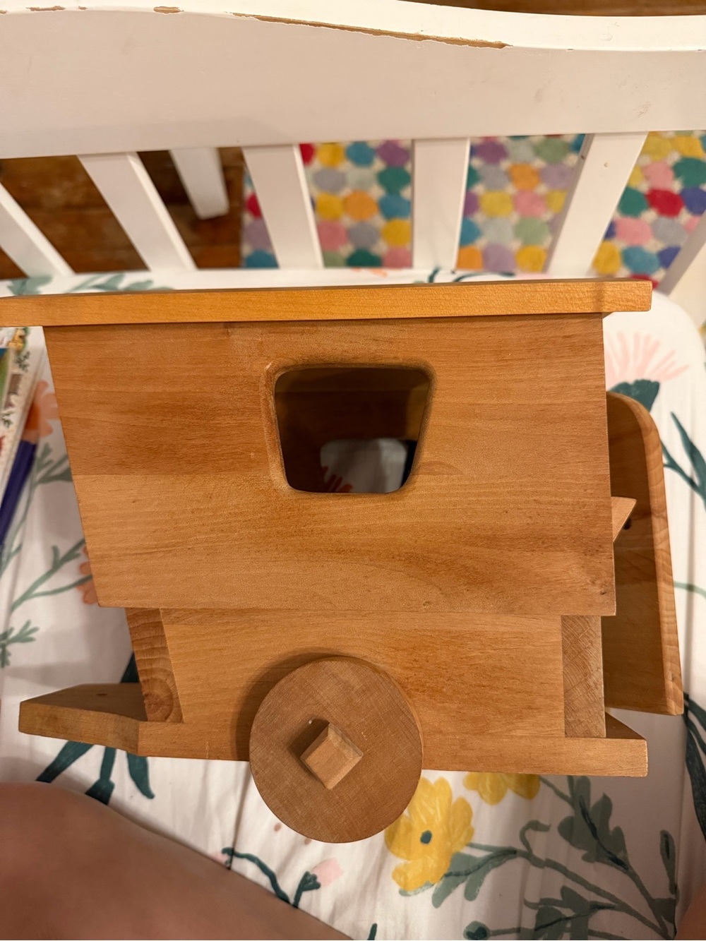 Retired Ostheimer Wooden Toy Wagon - Natural Wood